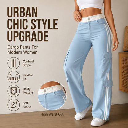 ⏰Last Day Sale 70% Off  👖 Women's Straight-Leg Work Pants with Side Stripes and Multiple Pockets