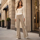 ⏰Last Day Sale 70% Off  👖 Women's Straight-Leg Work Pants with Side Stripes and Multiple Pockets