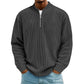 📢📢 59% OFF !! ⏰Men's Corduroy Quarter-Zip Pullover Sweatshirt Casual Stand Collar Long Sleeve Top