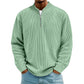 📢📢 59% OFF !! ⏰Men's Corduroy Quarter-Zip Pullover Sweatshirt Casual Stand Collar Long Sleeve Top