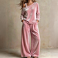 ⭐Women's Off-Shoulder Top & Wide-Leg Pants Set– Effortless Chic Meets Everyday Comfort