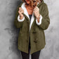 🧥Seasonal Style - Double-Breasted Hooded Coat – Soft Suede Outer & Warm Lining for Commute or Outdoor Wear
