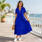 ⌛Limited-Time Offer-Women's Casual Solid Color Zipper Maxi Dress