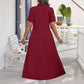 ⌛Limited-Time Offer-Women's Casual Solid Color Zipper Maxi Dress