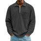 Men's Casual Ribbed Half Zip Sweater