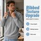 Men's Casual Ribbed Half Zip Sweater