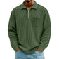 Men's Casual Ribbed Half Zip Sweater