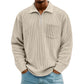 Men's Casual Ribbed Half Zip Sweater