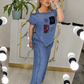 Women's Off Shoulder Top & Wide Leg Pants