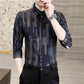 Men's Retro Geometric Print Shirt