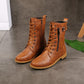 👢 Stable Steps, Easy Zip | Women's Round-Toe Chunky-Heel Martin Boots