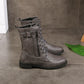 👢 Stable Steps, Easy Zip | Women's Round-Toe Chunky-Heel Martin Boots