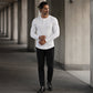 💪 Built to Flatter & Move | Men's Stretch-Rib Slim-Fit Henley Shirt