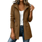 🌧️ Rain-Ready Comfort | Women's Water-Resistant Hooded Drawstring Jacket
