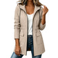 🌧️ Rain-Ready Comfort | Women's Water-Resistant Hooded Drawstring Jacket