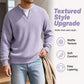 ✨ Timeless Comfort | Men's Textured Waffle Layered-Look Long-Sleeve Tee