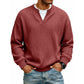 ✨ Timeless Comfort | Men's Textured Waffle Layered-Look Long-Sleeve Tee
