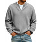 ✨ Timeless Comfort | Men's Textured Waffle Layered-Look Long-Sleeve Tee