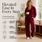 Women's Velour Hooded Tracksuit 2 Piece Set