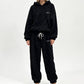 💖 Premium Comfort | Women's Plush Textured Hoodie & Pants 2-Piece Set