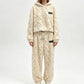 💖 Premium Comfort | Women's Plush Textured Hoodie & Pants 2-Piece Set