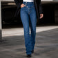 💖 Latest Design | Women's High-Waisted Crossover Asymmetric Jeans