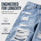 ⏰ Last Day Sale 58% Off | Women's Distressed High-Rise Wide-Leg Jeans