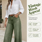 👖 Longer-Looking Legs, Easy Comfort | Women's Vintage High-Waisted Wide-Leg Jeans