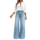 👖 Longer-Looking Legs, Easy Comfort | Women's Vintage High-Waisted Wide-Leg Jeans