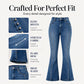 ✨ Rivet Details That Stand Out | Women's High-Waisted Flare Jeans