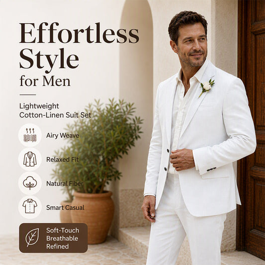 🕴️ Sharp Fit, Easy Comfort | Men's Classic Slim-Fit Two-Button Blazer