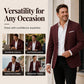 🕴️ Sharp Fit, Easy Comfort | Men's Classic Slim-Fit Two-Button Blazer