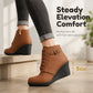 💖 Easy Lift, All-Day Comfort | Women's Wedge Heel Zip-Up Ankle Boots
