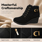 💖 Easy Lift, All-Day Comfort | Women's Wedge Heel Zip-Up Ankle Boots