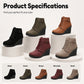 💖 Easy Lift, All-Day Comfort | Women's Wedge Heel Zip-Up Ankle Boots