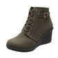 💖 Easy Lift, All-Day Comfort | Women's Wedge Heel Zip-Up Ankle Boots
