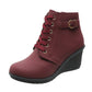 💖 Easy Lift, All-Day Comfort | Women's Wedge Heel Zip-Up Ankle Boots