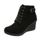 💖 Easy Lift, All-Day Comfort | Women's Wedge Heel Zip-Up Ankle Boots