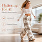 ☁️ Feel-Good Comfort | Women's Plush Plaid Wide-Leg Trousers