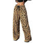 ☁️ Feel-Good Comfort | Women's Plush Plaid Wide-Leg Trousers