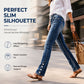 💖 Latest Design | Women's Stretch Slim-Fit Jeans with Button-Hem Detail