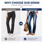 💖 Latest Design | Women's Stretch Slim-Fit Jeans with Button-Hem Detail