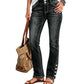💖 Latest Design | Women's Stretch Slim-Fit Jeans with Button-Hem Detail