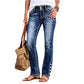 💖 Latest Design | Women's Stretch Slim-Fit Jeans with Button-Hem Detail