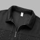✨ Polished Comfort | Men's Textured Half-Zip Long-Sleeve T-Shirt