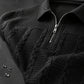 ✨ Polished Comfort | Men's Textured Half-Zip Long-Sleeve T-Shirt
