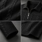 ✨ Polished Comfort | Men's Textured Half-Zip Long-Sleeve T-Shirt