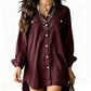 🌿 Easy, Breezy Comfort | Women's Cotton-Linen Long-Sleeve Shirt Dress