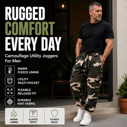 🔥 Utility Meets Comfort | Men's Camouflage Drawstring Cargo Pants