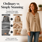 💥 Special Price Today | Women's Soft V-Neck Textured-Knit Sweater